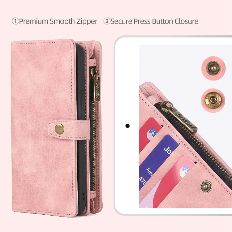 Zipper Wallet Detachable Magnetic Leather Phone Case