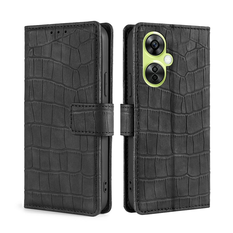 Skin Feel Crocodile Magnetic Clasp Leather Phone Case