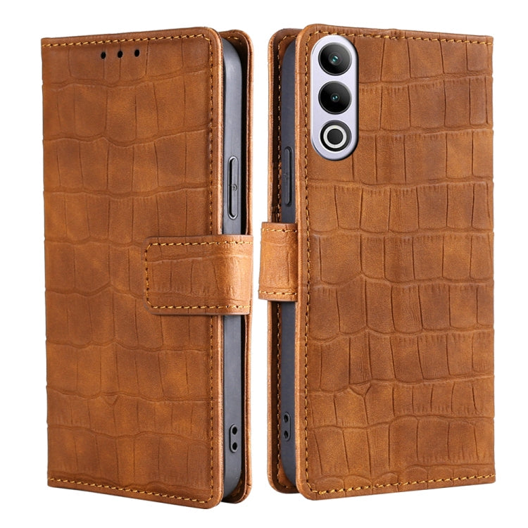 Skin Feel Crocodile Magnetic Clasp Leather Phone Case