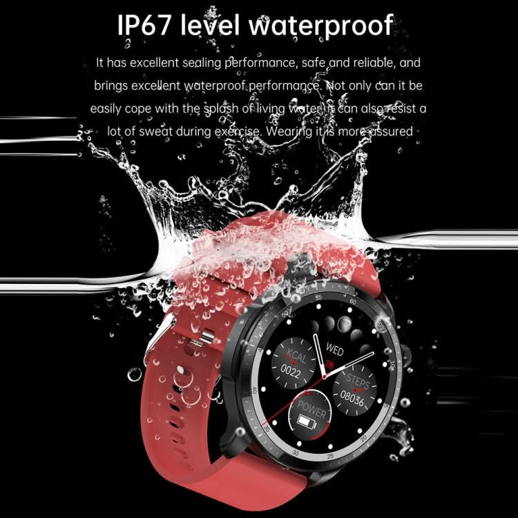 T52 1.39 inch IP67 Waterproof Silicone Band Smart Watch Supports Bluetooth Call / Blood Oxygen / Body Temperature Monitoring