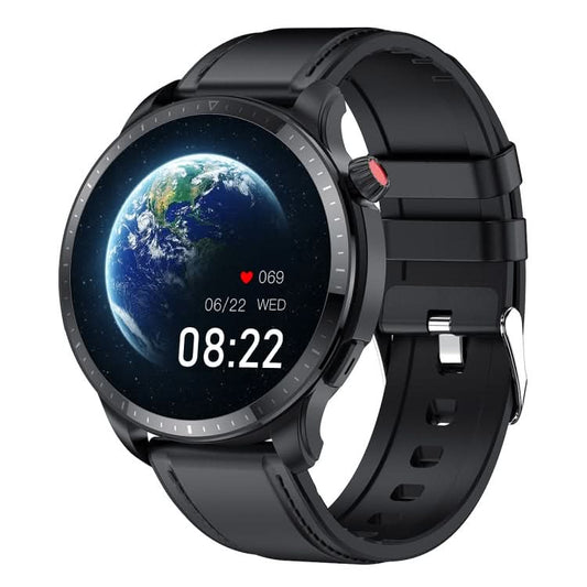 T52 1.39 inch IP67 Waterproof Leather Band Smart Watch Supports Bluetooth Call / Blood Oxygen / Body Temperature Monitoring