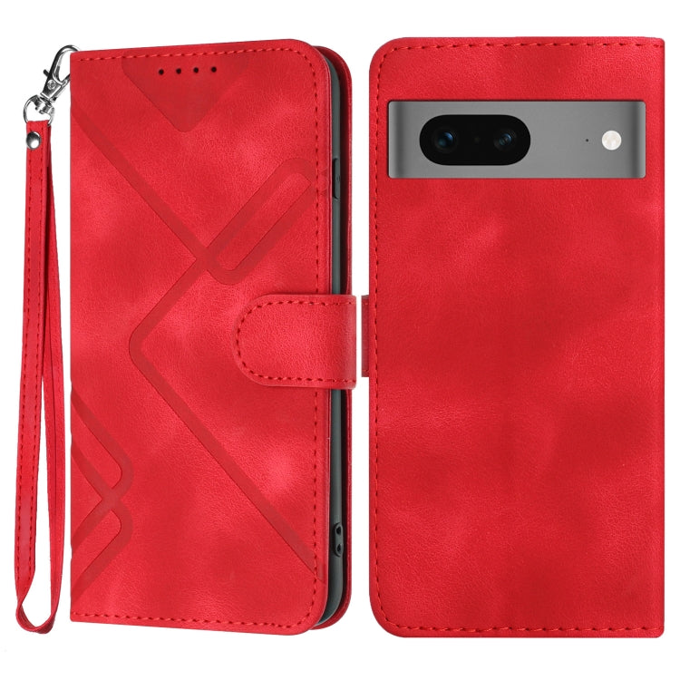 Line Pattern Skin Feel Leather Phone Case, Series 1