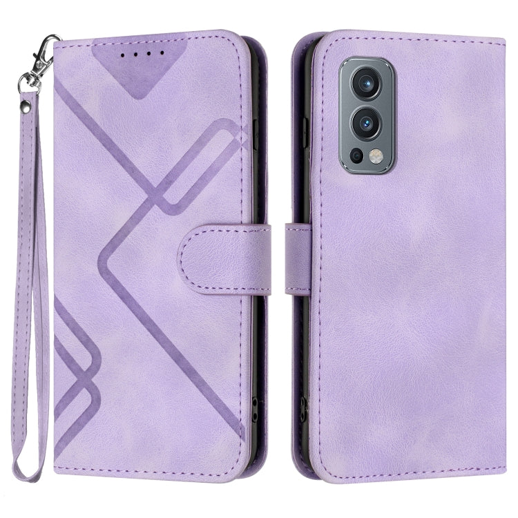 Line Pattern Skin Feel Leather Phone Case, Series 2