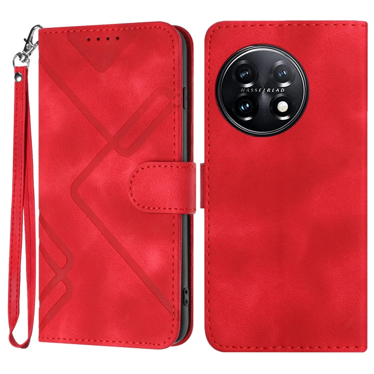 Line Pattern Skin Feel Leather Phone Case, Series 1