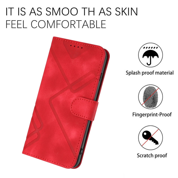 Line Pattern Skin Feel Leather Phone Case, Series 1