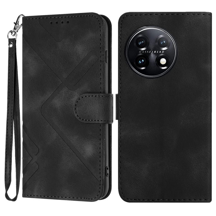 Line Pattern Skin Feel Leather Phone Case, Series 1