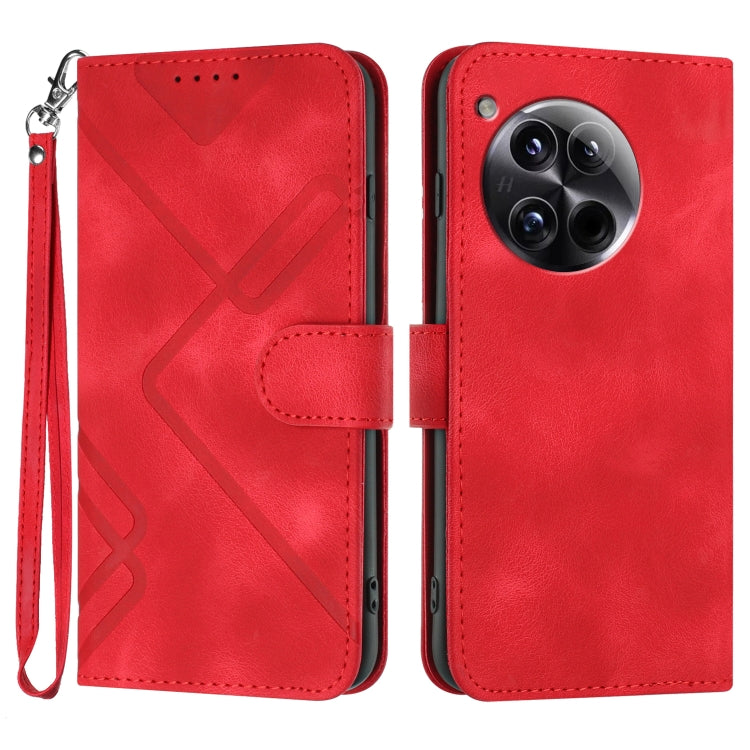 Line Pattern Skin Feel Leather Phone Case, Series 1