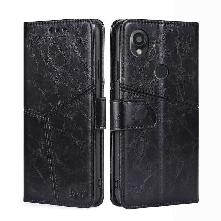 Geometric Stitching Leather Phone Case My Store