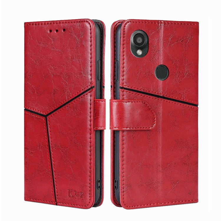 Geometric Stitching Leather Phone Case My Store