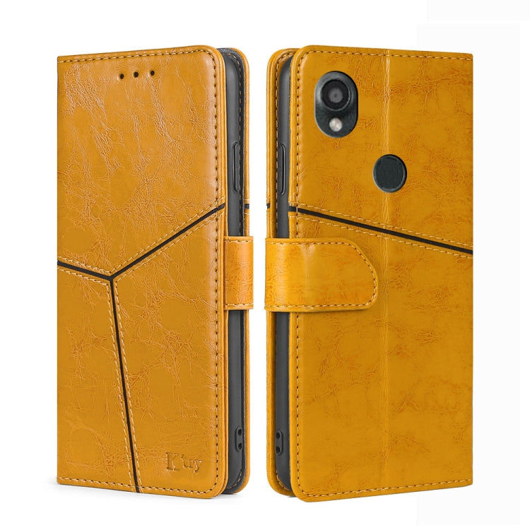 Geometric Stitching Leather Phone Case My Store