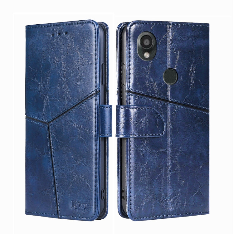 Geometric Stitching Leather Phone Case My Store