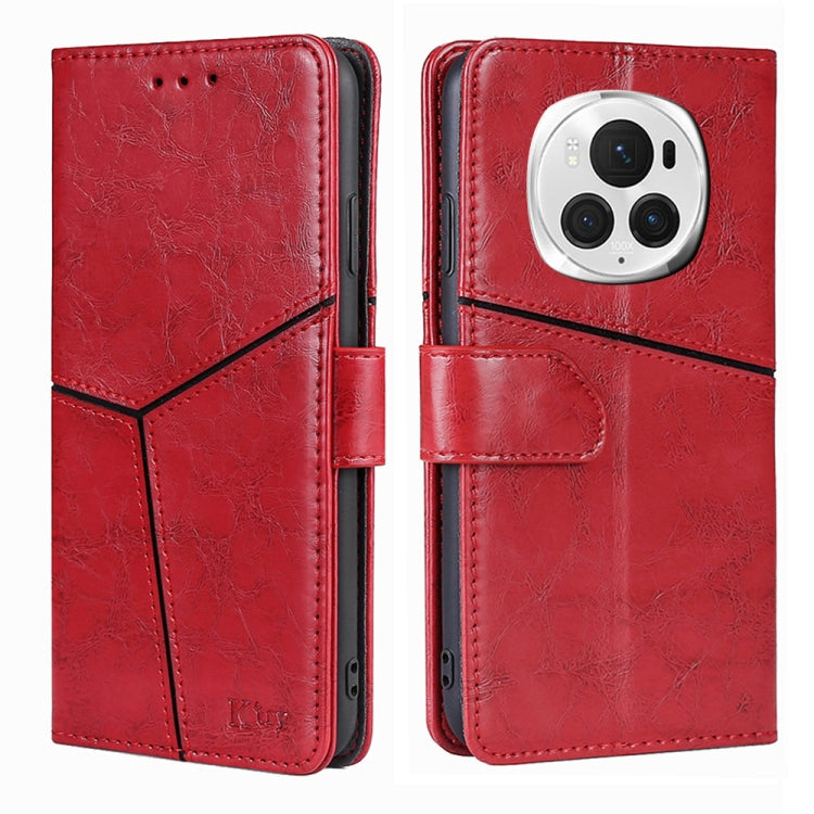 Geometric Stitching Leather Phone Case