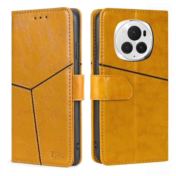 Geometric Stitching Leather Phone Case