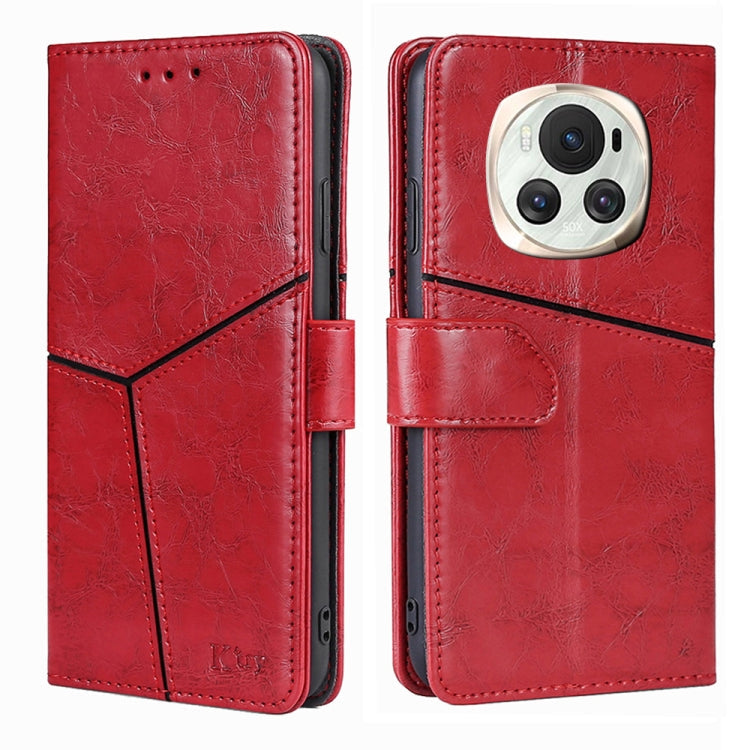 Geometric Stitching Leather Phone Case