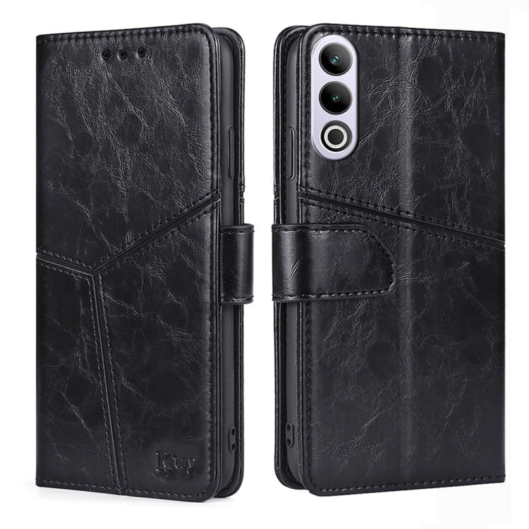 Geometric Stitching Leather Phone Case