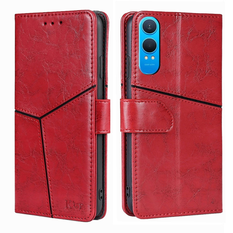 Geometric Stitching Leather Phone Case