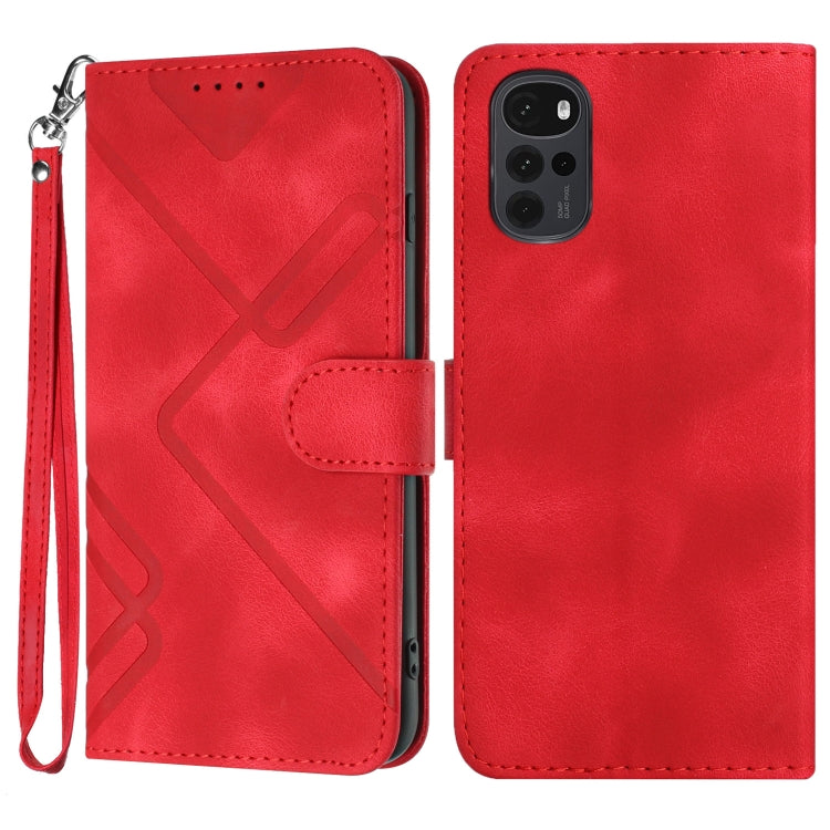 Line Pattern Skin Feel Leather Phone Case, Series 3 My Store