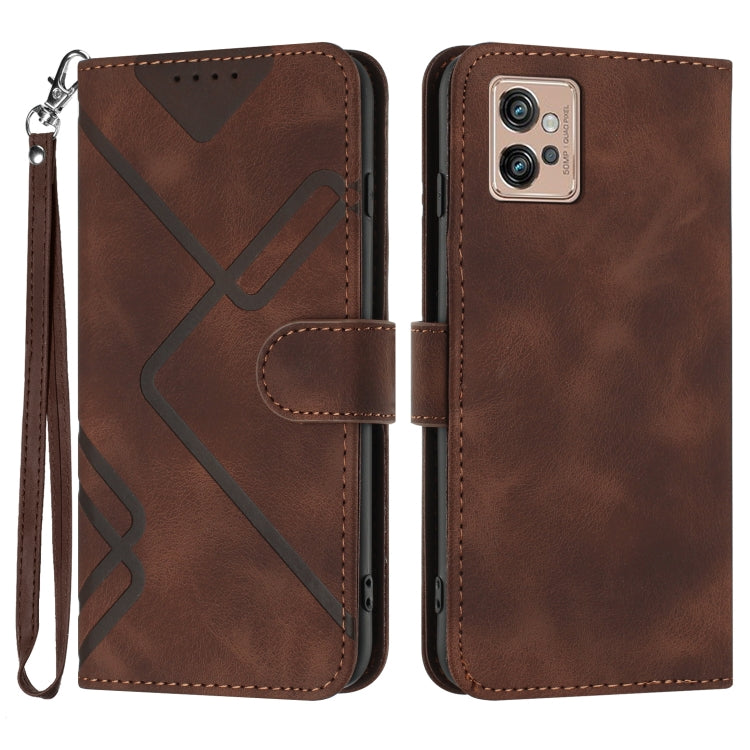 Line Pattern Skin Feel Leather Phone Case, Series 2 My Store