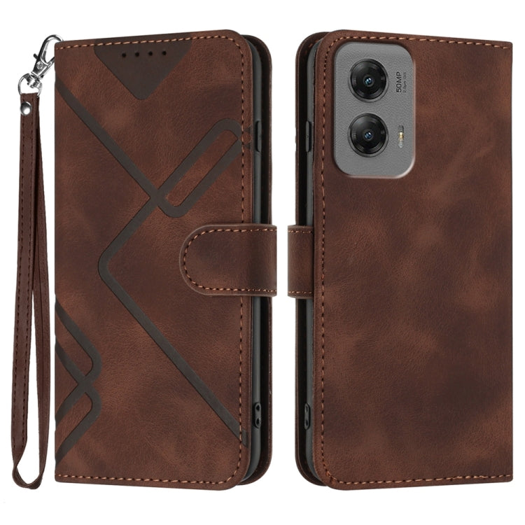 Line Pattern Skin Feel Leather Phone Case, Series 2 My Store