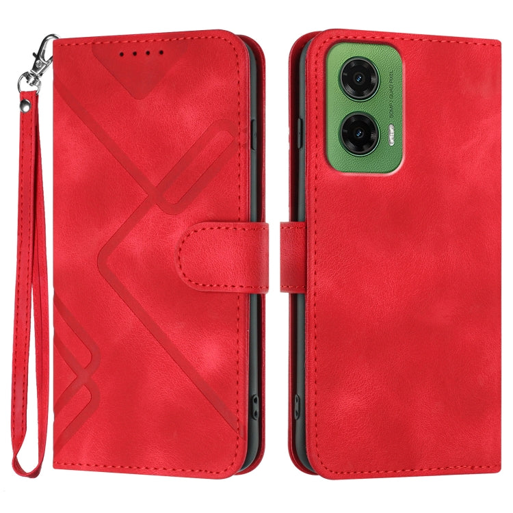 Line Pattern Skin Feel Leather Phone Case, Series 2 My Store