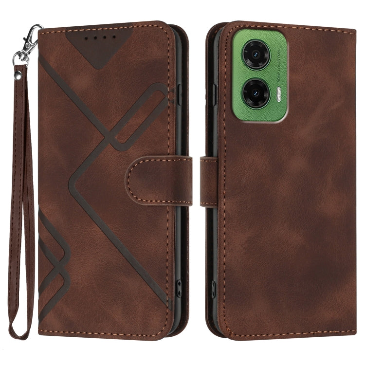 Line Pattern Skin Feel Leather Phone Case, Series 2 My Store