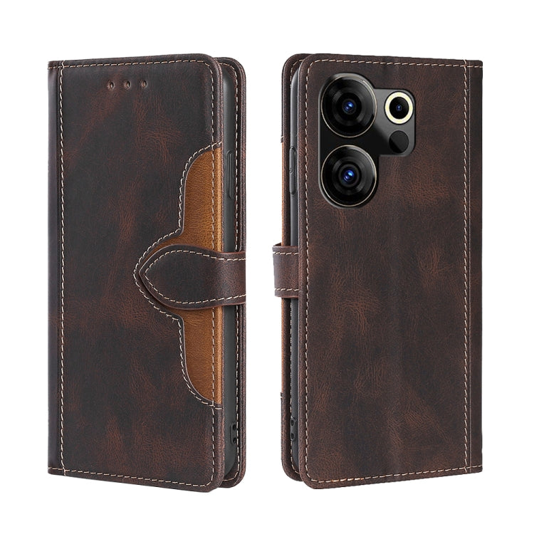 Skin Feel Magnetic Buckle Leather Phone Case