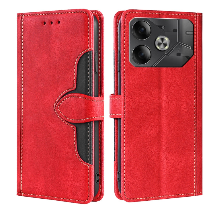 Skin Feel Magnetic Buckle Leather Phone Case