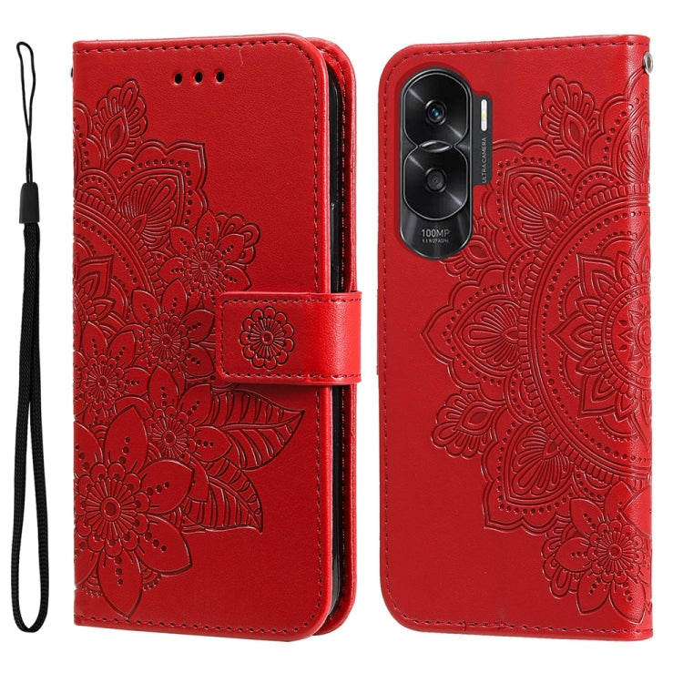 Seven-petal Flowers Embossing Leather Phone Case, Series 1