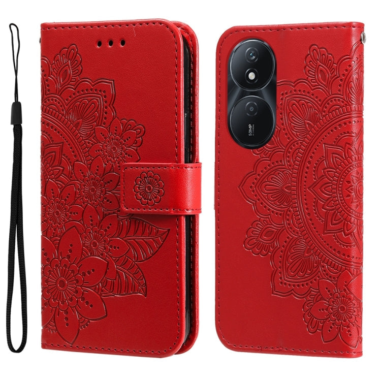 Seven-petal Flowers Embossing Leather Phone Case, Series 1