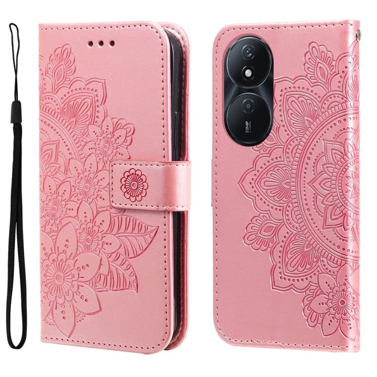 Seven-petal Flowers Embossing Leather Phone Case, Series 1