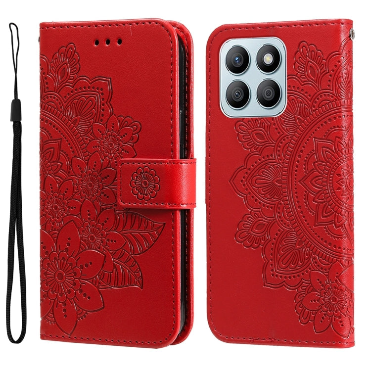 Seven-petal Flowers Embossing Leather Phone Case, Series 3