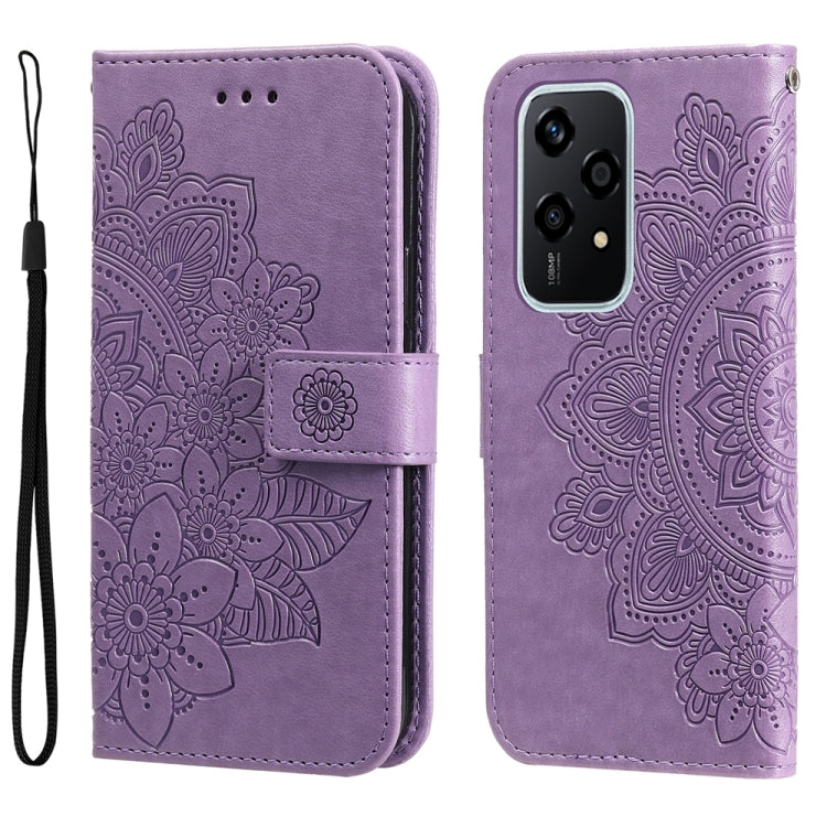 Seven-petal Flowers Embossing Leather Phone Case, Series 1