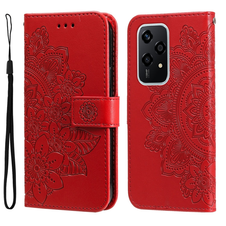 Seven-petal Flowers Embossing Leather Phone Case, Series 1