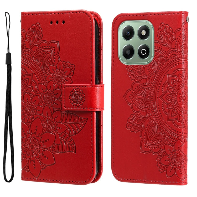 Seven-petal Flowers Embossing Leather Phone Case, Series 1