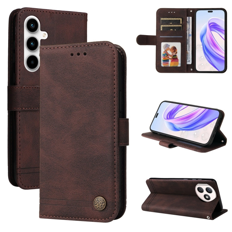 Skin Feel Life Tree Metal Button Leather Phone Case, Series 1 My Store