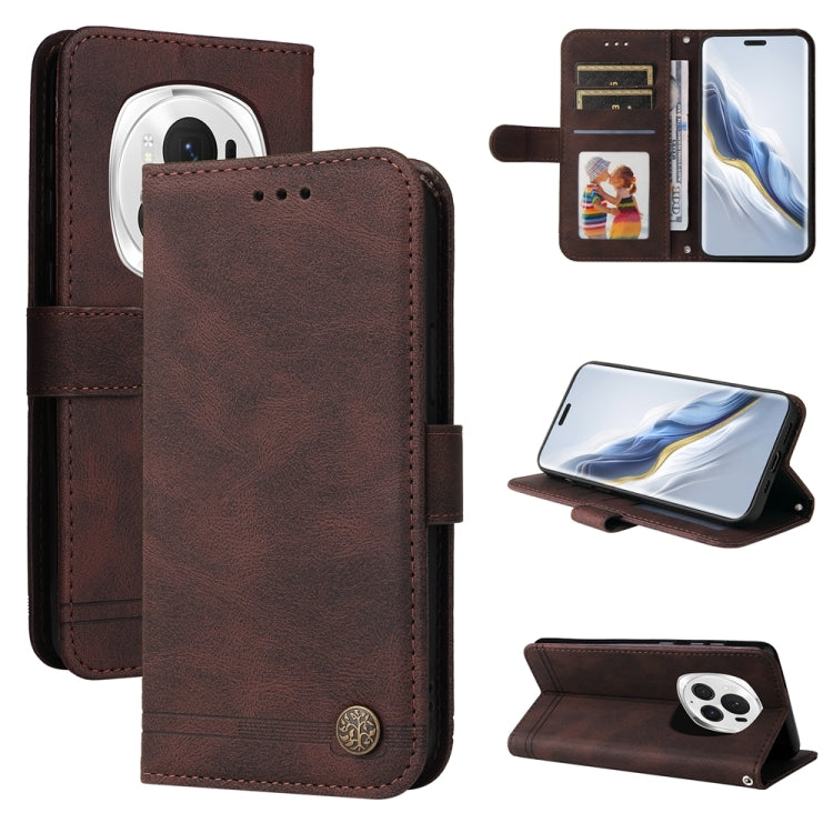 Skin Feel Life Tree Metal Button Leather Phone Case, Series 2