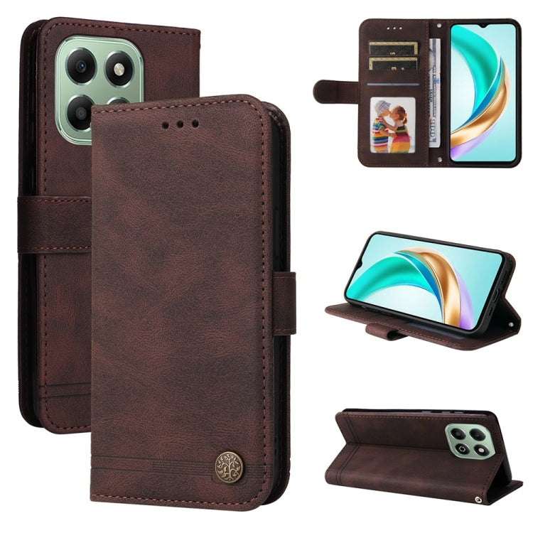 Skin Feel Life Tree Metal Button Leather Phone Case, Series 1