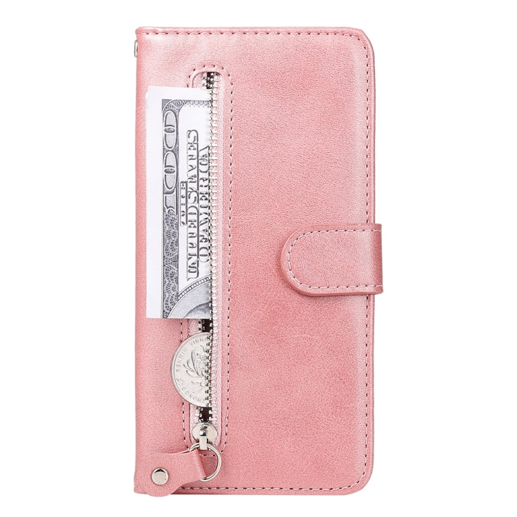 Calf Texture Zipper Leather Phone Case