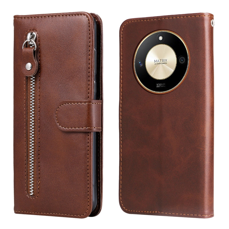 Calf Texture Zipper Leather Phone Case