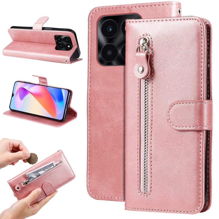 Calf Texture Zipper Leather Phone Case