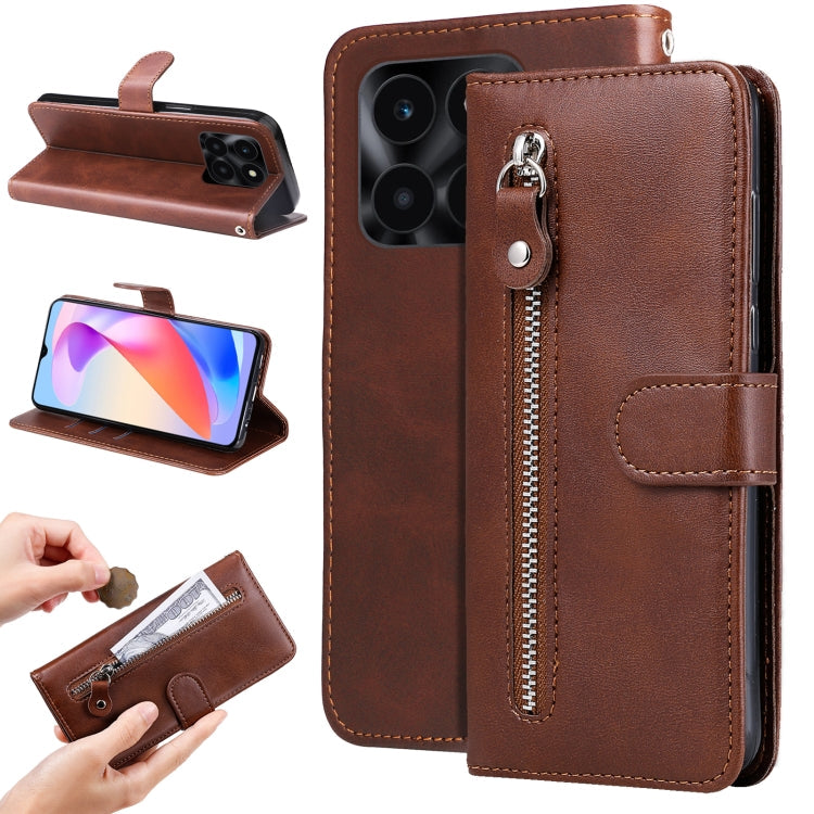 Calf Texture Zipper Leather Phone Case My Store