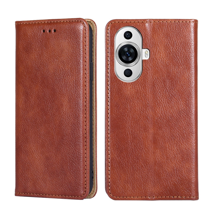 Gloss Oil Solid Color Magnetic Leather Phone Case