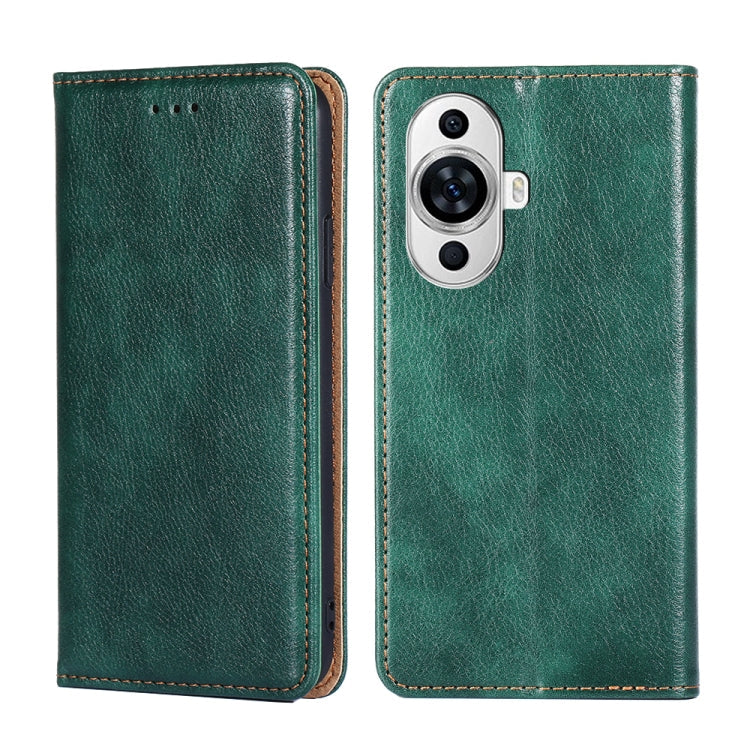 Gloss Oil Solid Color Magnetic Leather Phone Case