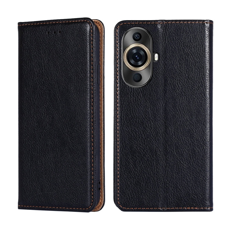 Gloss Oil Solid Color Magnetic Leather Phone Case