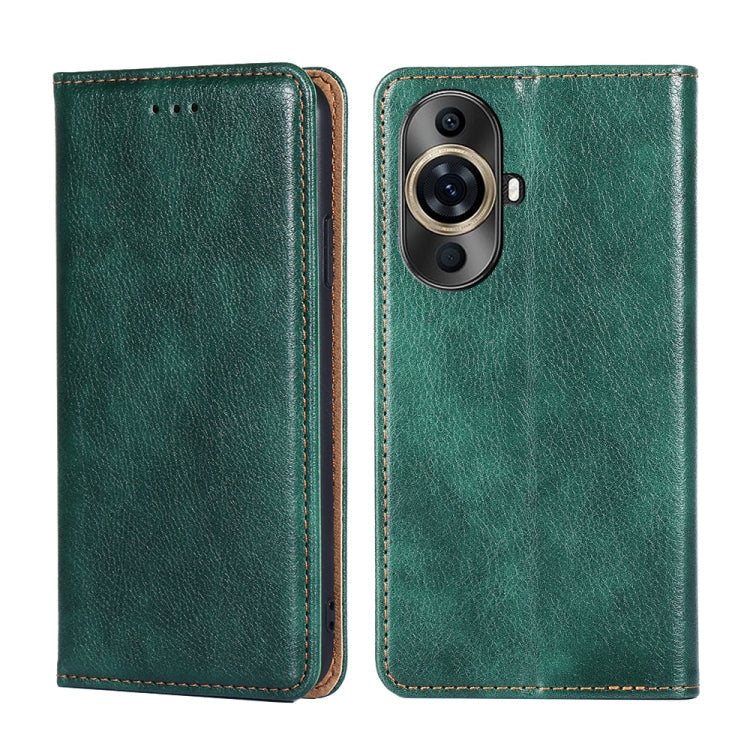 Gloss Oil Solid Color Magnetic Leather Phone Case