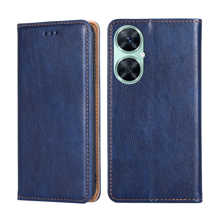 Gloss Oil Solid Color Magnetic Leather Phone Case