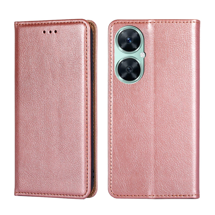 Gloss Oil Solid Color Magnetic Leather Phone Case