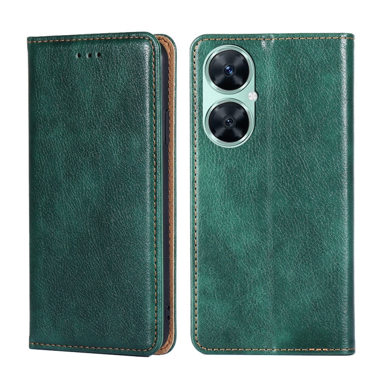 Gloss Oil Solid Color Magnetic Leather Phone Case