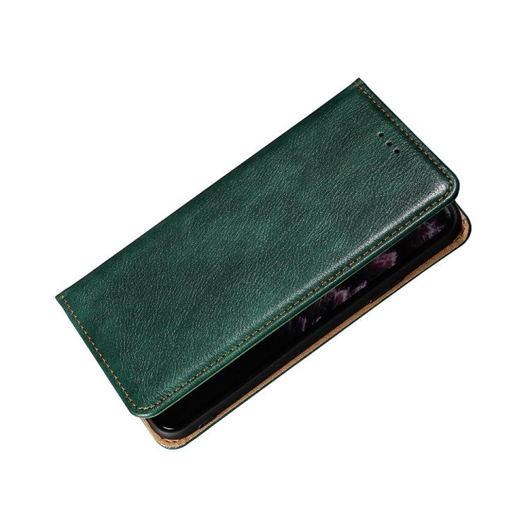 Gloss Oil Solid Color Magnetic Leather Phone Case