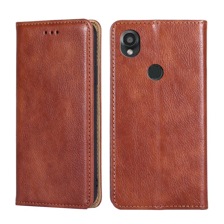 Gloss Oil Solid Color Magnetic Leather Phone Case My Store